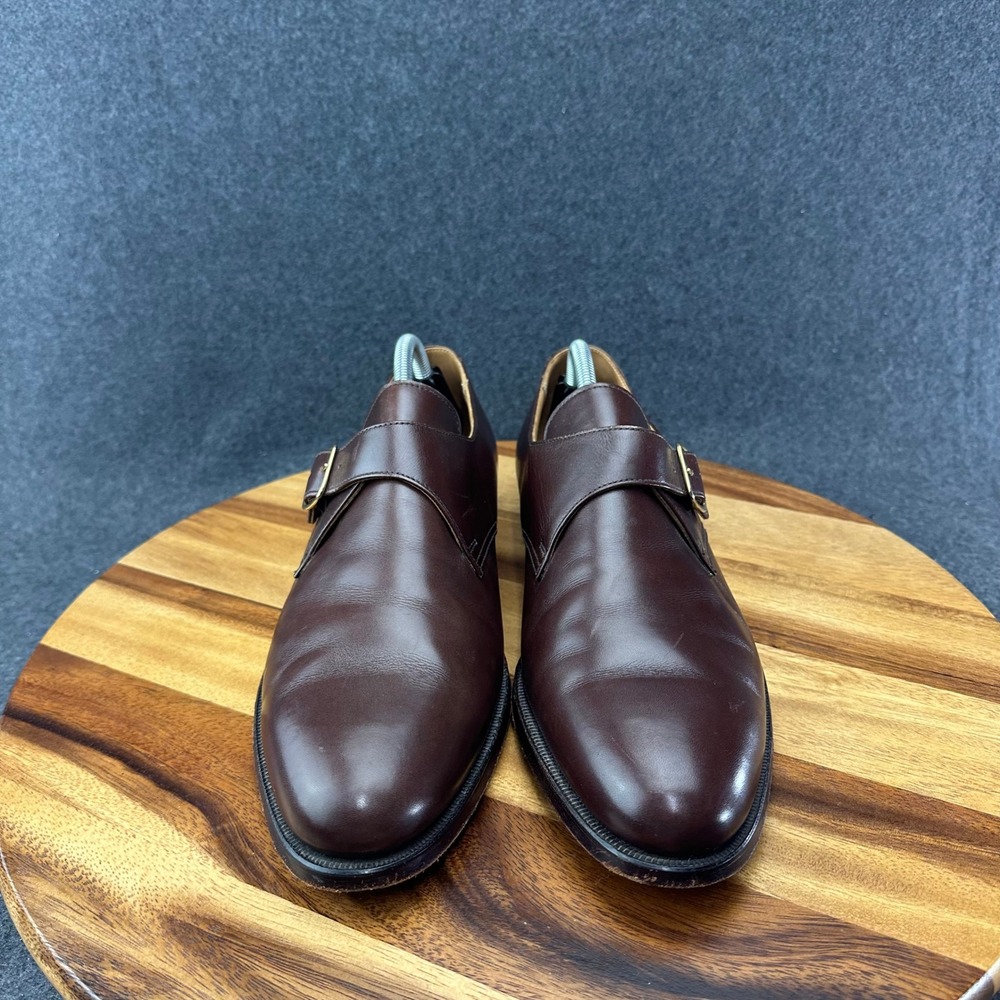 Brooks Brothers Peal & Co Leather Monk Strap Dress Shoes Brown Men's 10D - Picture 3 of 13